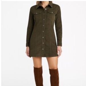 NWOT House of Harlow 1960 Army Green Mini Trench Dress.